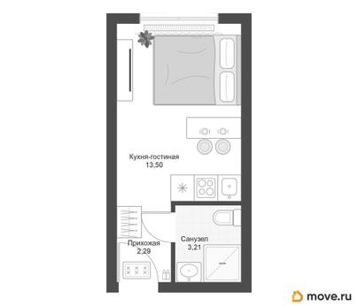 студия, 19 м&sup2;
