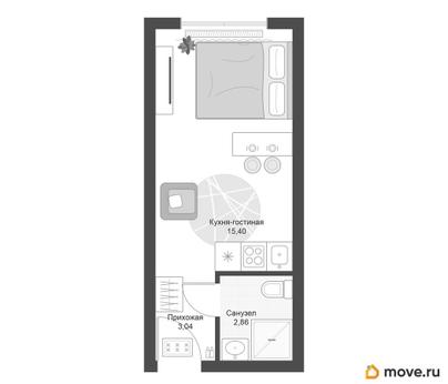 студия, 21.3 м&sup2;