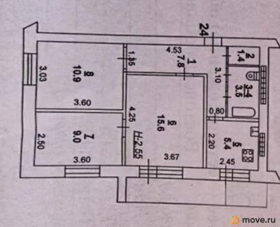 5-комн. квартира, 58 м&sup2;