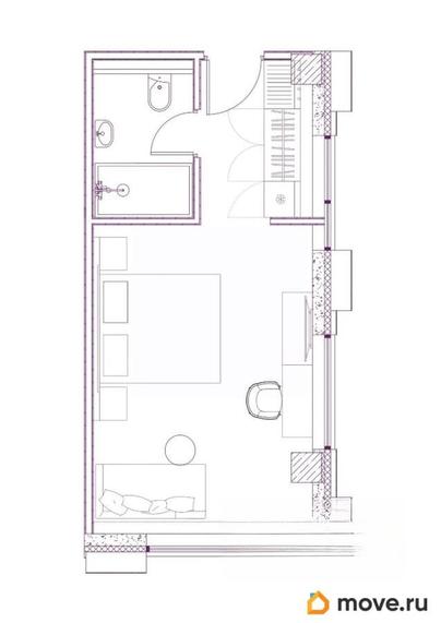 1-комн. апартаменты, 27.13 м&sup2;