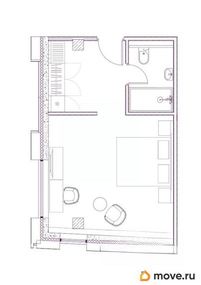 1-комн. апартаменты, 31.85 м&sup2;