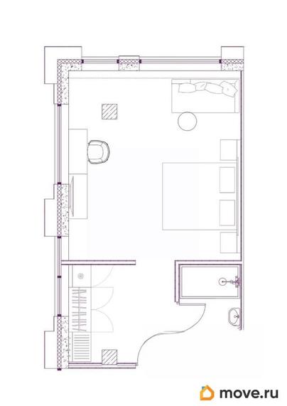 1-комн. апартаменты, 33.94 м&sup2;