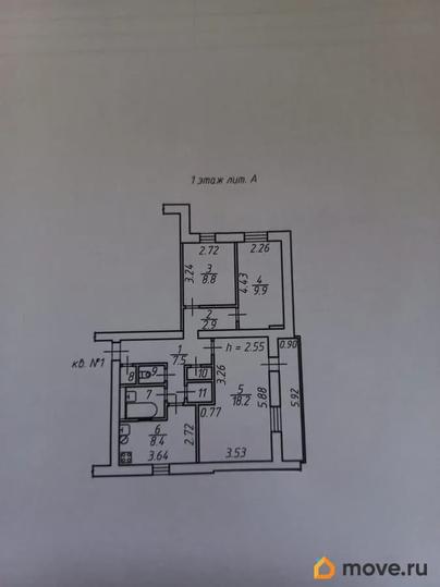 3-комн. квартира, 61 м&sup2;