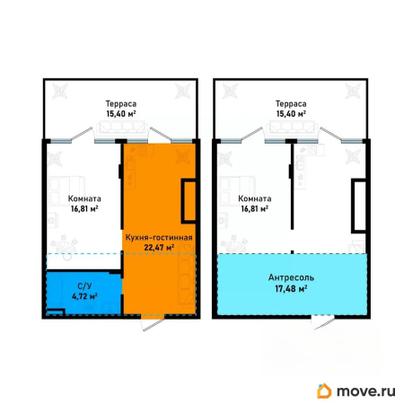 1-комн. квартира, 76.89 м&sup2;