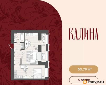 2-комн. квартира, 50.79 м&sup2;