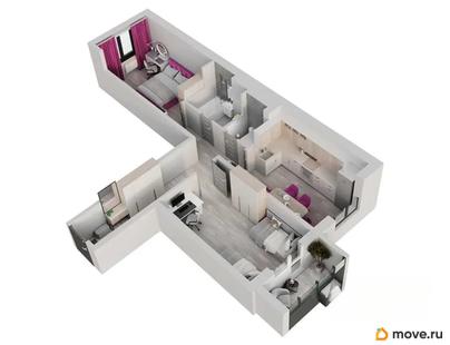 2-комн. квартира, 59 м&sup2;