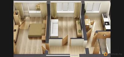 2-комн. квартира, 57 м&sup2;