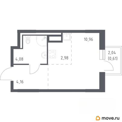 студия, 22.79 м&sup2;