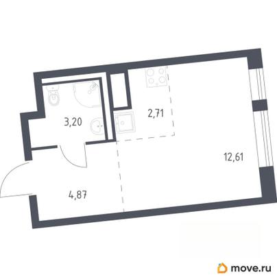 студия, 23.39 м&sup2;