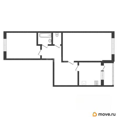 2-комн. квартира, 51.7 м&sup2;