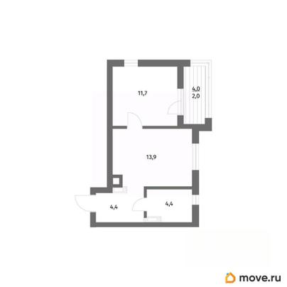 1-комн. квартира, 36.5 м&sup2;
