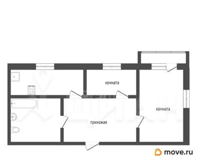 2-комн. квартира, 42.8 м&sup2;