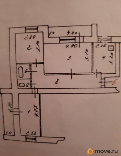 3-комн. квартира, 59.9 м&sup2;