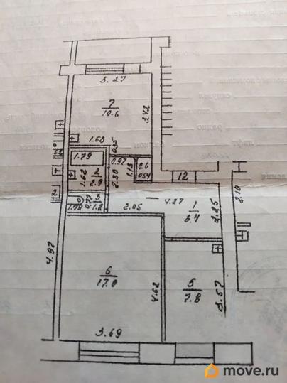 2-комн. квартира, 49.5 м&sup2;