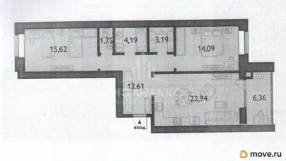 2-комн. квартира, 81.1 м&sup2;