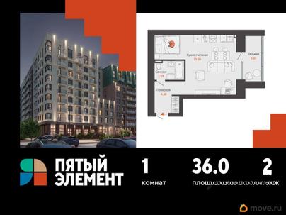 студия, 36 м&sup2;