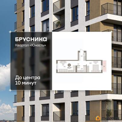 1-комн. квартира, 44.19 м&sup2;