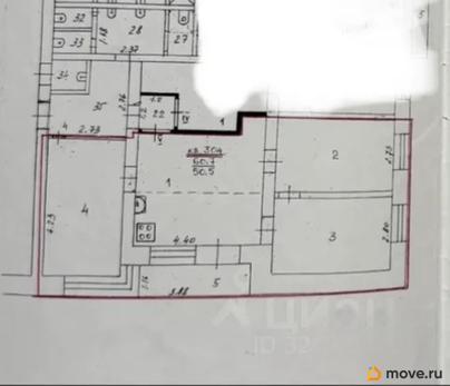 3-комн. квартира, 58 м&sup2;