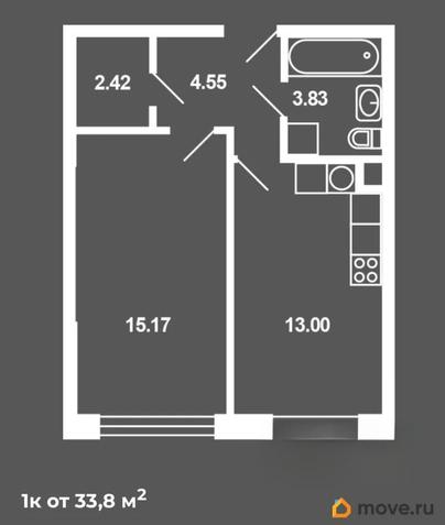 1-комн. квартира, 37 м&sup2;