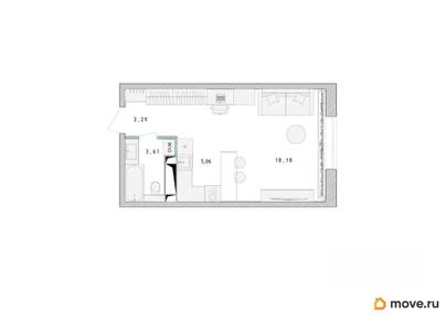 студия, 30.2 м&sup2;