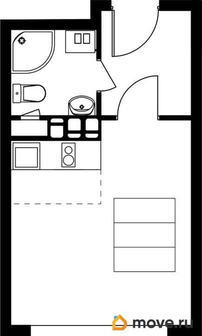 студия, 21.93 м&sup2;