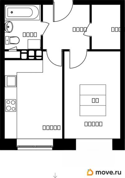 1-комн. квартира, 34.2 м&sup2;