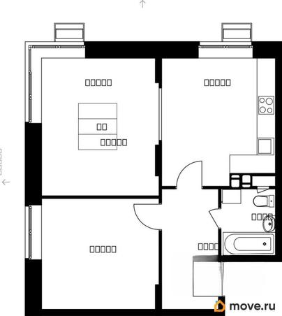 2-комн. квартира, 56.44 м&sup2;