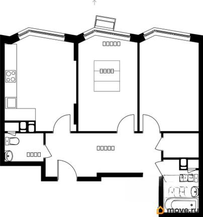2-комн. квартира, 61.72 м&sup2;
