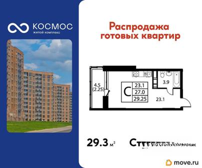 студия, 29.25 м&sup2;