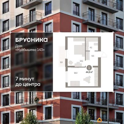 студия, 44.55 м&sup2;