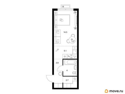 студия, 30 м&sup2;